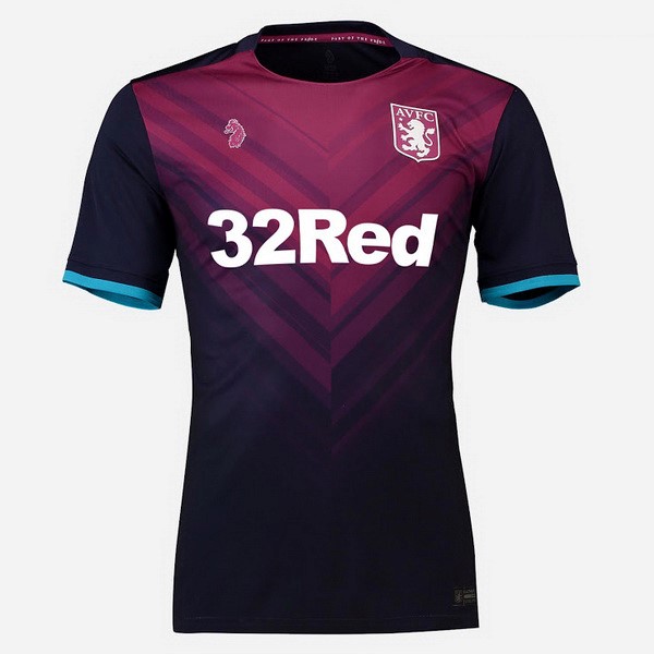 Camiseta Aston Villa Replica Tercera Ropa 2018/19 Rojo